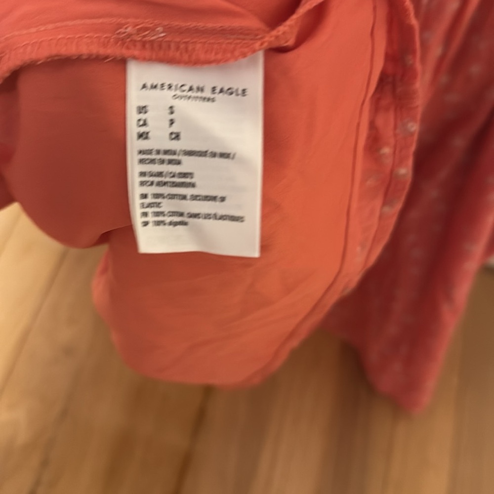 American eagle outfitters coral smocked mini sun dress size small - Picture 5 of 5